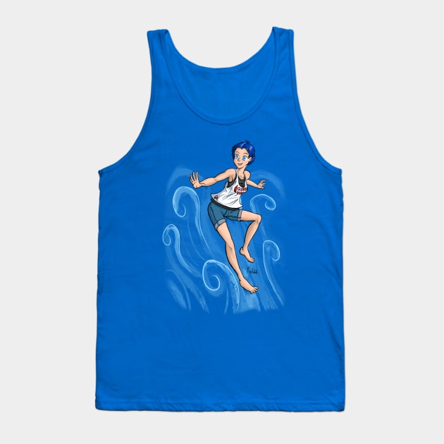 Wind Powered Girl Tank Top by BlademanUnitPi